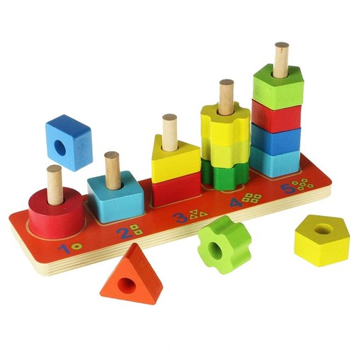 Kids wooden column shape - kids,