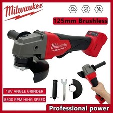 Milwaukee 125mm Brushless Angle Grinder 3 Gears Variable Speed 18V Cordless UK