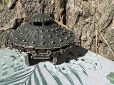 Leonardo Da Vinci Tank, miniature moving model Italian Silver 800 UNOAERRE