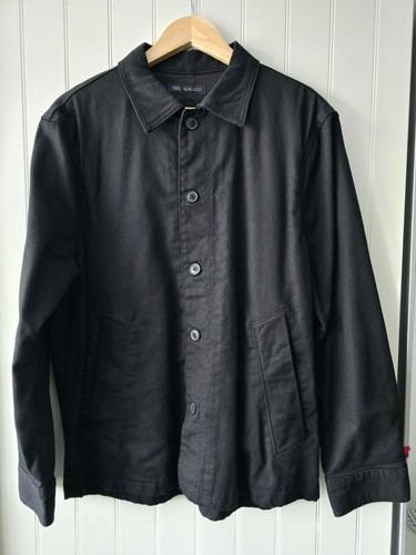 Zara men black shacket coat - zara,