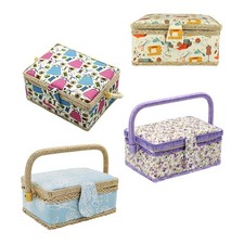 Portable Sewing Basket Wooden