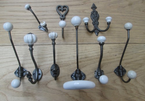 Antique iron coat - antique, hooks