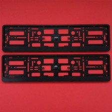 NEW 2x BLACK NUMBER PLATE