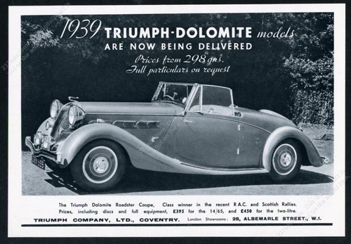 1938 triumph dolomite roadster - 1938,