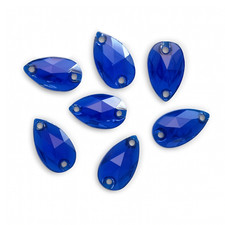 Teardrop Shape EIMASS® Sew or Glue on Resin Crystals, Flat Back Gems for Costume