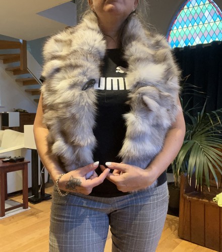 Real fox fur stole scarf - fur,
