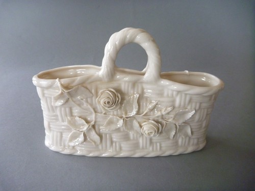 Belleek handbag basket vase - vase,