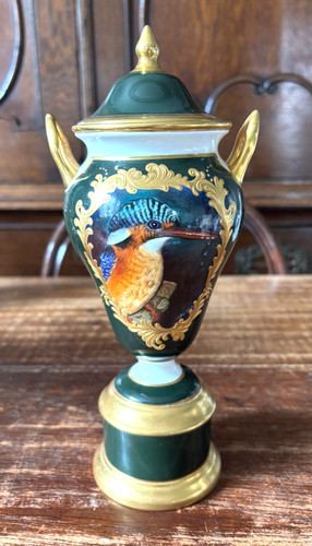 Coalport hand painted vase - painted,