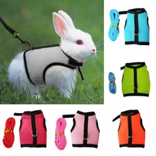 Pet Rabbit Vest Harness Leash Lead Pet Small Animal Mesh Hamster Traction Ropes