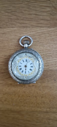 Antique swiss silver - fob, watch
