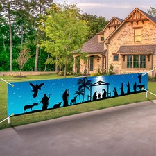 Nativity scene banner - nativity,