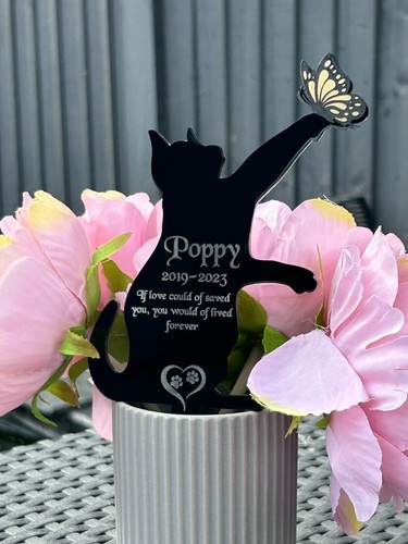 Pet memorial plaque - pet, cat