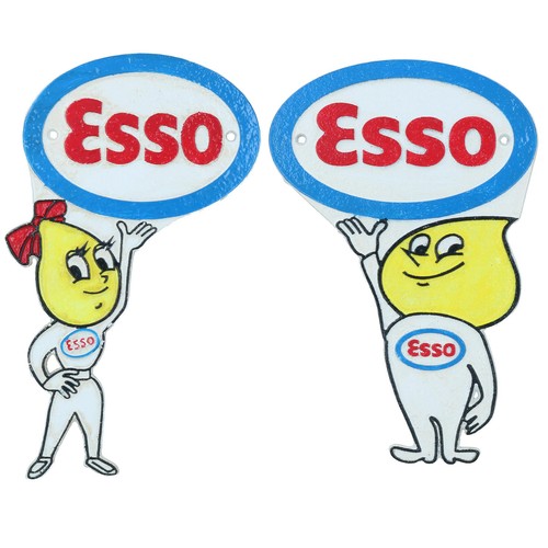 Esso man boy girl - lady, plaque