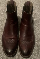 Oliver Sweeney Men's Dark Brown Leather Chelsea Boots Size 10 Very Good Cond