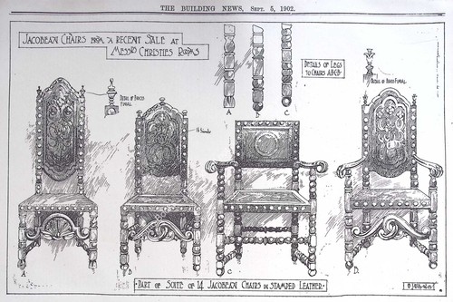 1902 jacobean chairs - jacobean, from
