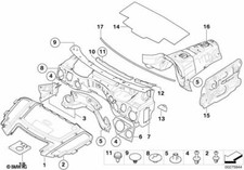 BMW Genuine Engine Hood Sound Insulating Fits E90 E90 LCI E91 51487059260