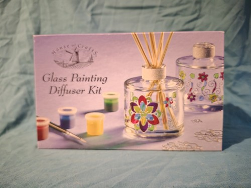 House crafts glass painting - house,