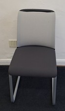 Steelcase black mesh meeting chairs without arms