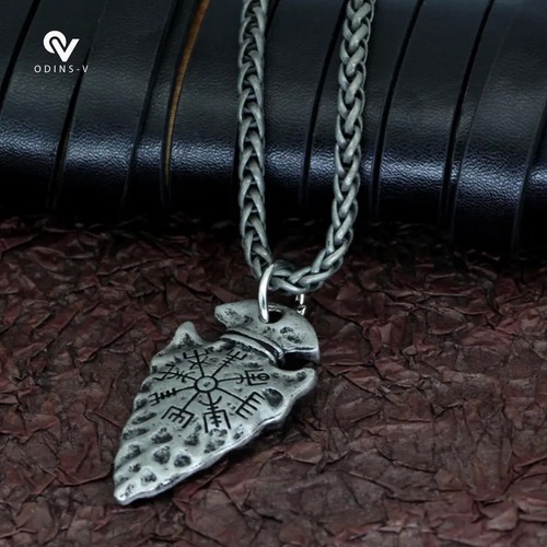 Viking compass pendant - viking, vintage