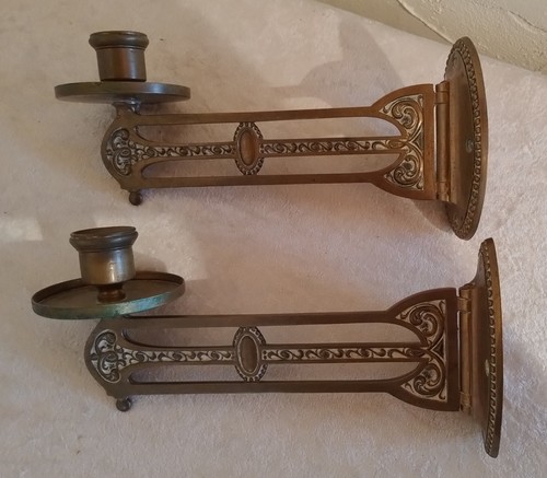 Vintage antique pair - pair, brass