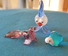 Vintage Mini Glass Seal Turtle