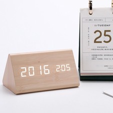 Bedside Wooden Digital Alarm