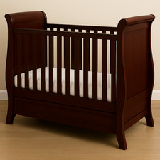 BOORI Solid Dark Wood Sleigh