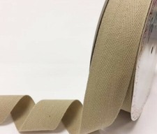 100% Cotton Herringbone Webbing Tape Straps Aprons 15/25/40mm - by the metre