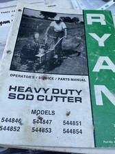 Ryan Heavy Duty Sod Cutter Operator’s Service / Parts Service Manual 1986