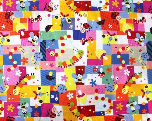 Crafts fabrics happy bugs - happy,