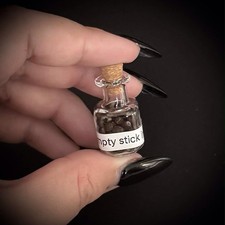 Empty Black Beauty Stick Insect Eggs In A Shaped Vial , Oddity, Curiosity