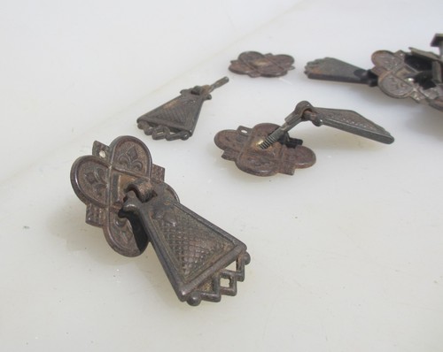 Vintage iron cabinet handles - iron,
