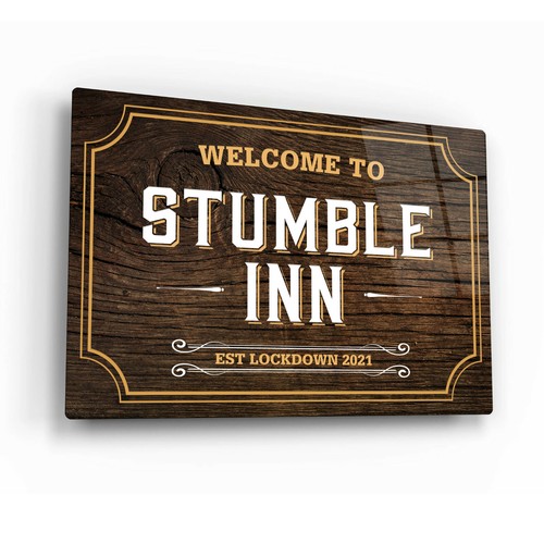 Personalised welcome bar sign - bar,
