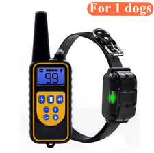 Electric Pet Training Collar LCD Dog Shock Anti Bark Waterproof Remote -USB