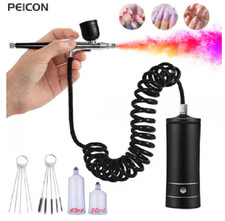 Mini Airbrush Compressor Kit Spray Gun Dual Action Air Brush Paint Model 0.3MM