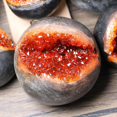 Random citrine crystal geode - random,