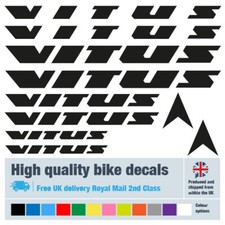Vitus bike decals labels with