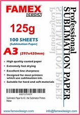125g A3 Sublimation Paper for sub Press Heat Transfer Premium 100-200-300 Sheets