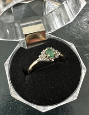 QVC Vintage 9K Gold Emerald