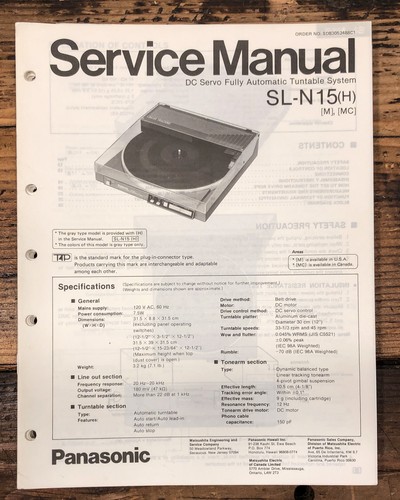 Technics panasonic sl n15 - technics, /