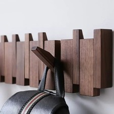 Wall Mounted Coat Rack Walnut