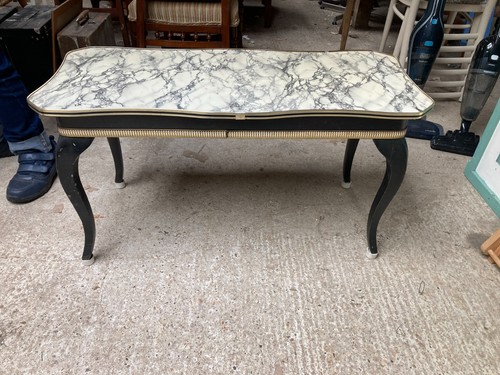 Faux marble coffee table black - faux,