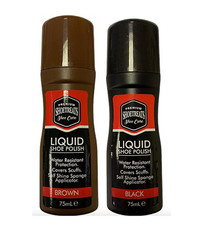 Pack of 2 Liquid Shoe Shine Polish Black / Brown