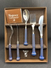 1 ( of 4 ) Denby Regency Sapphire (Imperial Blue) 5 x piece Place Setting