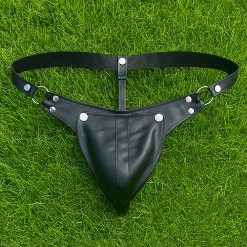 Men leather jockstrap sexy - leather,