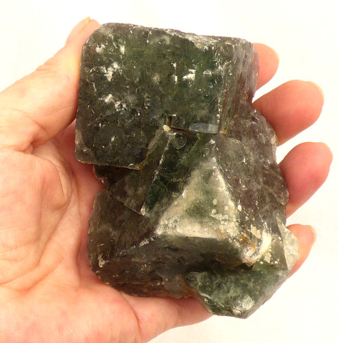 Green fluorite twin - fluorite, crystal