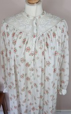 Vintage Nightie Nightgown Cherry Frizzell 8 10 12 Scarf England