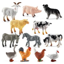 BEHAHAI 12pcs Farm Animal