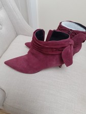 Ladies suede Ted Baker oxblood burgundy yona boots size 6.5/40 brand new