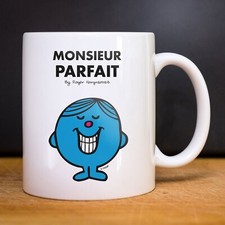Monsieur Perfect White Ceramic Mug Cup.